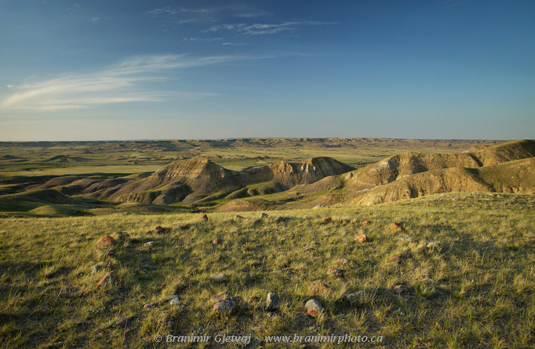 Teepee rings in Grasslands National Park, Saskatchewan