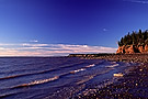 Rocky beach at sunset, Noel Shore, Nova Scotia