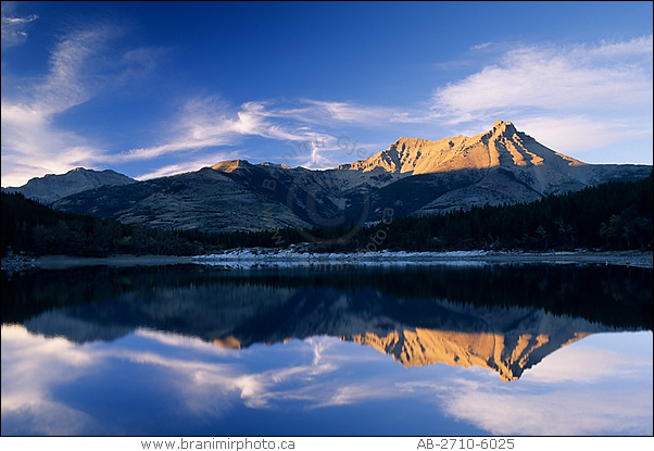 Sunrise on Crandell Lake, Waterton Lakes National Park, Alberta