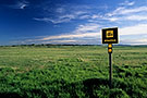 road sign, Grasslands National Park