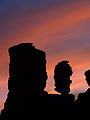 Rock formation at snset, Chiricahua National Monument, Arizona