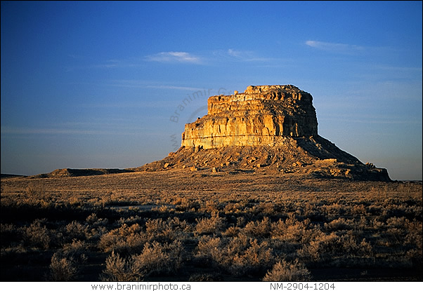 Fajada Butte at sunrise, Chaco Culture, New Mexico