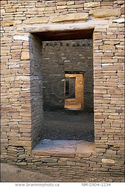 door with masonry, Pueblo Bonito,  Chaco Culture, New Mexico