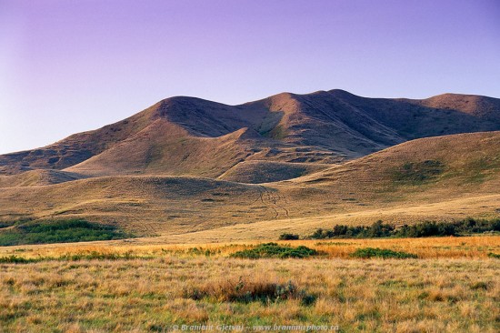 Prairie and rolling hills at sunrise, Saskatchewan Landing Provincial Park, Kyle