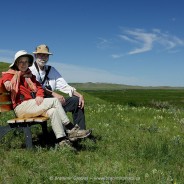 Margaret Atwood and Graeme Gibson visit PFRA Community Pastures