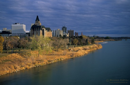 Saskatoon skyline with Delta Bessborough hotel